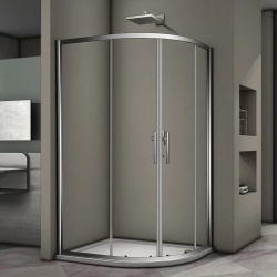 Душевой угол Veconi раздвижной ассиметричный RV08-10080A-01-19C3 1000x800x1900,хром,прозрачное