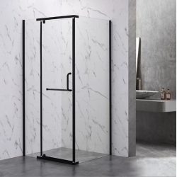 Душевой угол Veconi распашной квадратный RV18B-80-01-C6 800x800x2000,черный,прозрачное