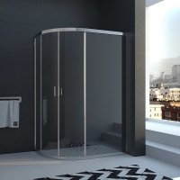 Душевой угол Veconi раздвижной ассиметричный RV03-12090A-01-19C1 1200x900x1950,хром,прозрачное