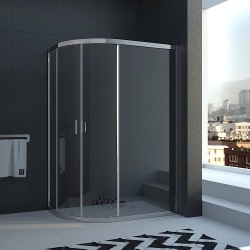 Душевой угол Veconi раздвижной ассиметричный RV03-10080A-01-19C1 1000x800x1950,хром,прозрачное