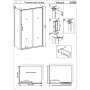 Душевой угол Veconi раздвижной прямоугольный RV046B-15090PR-01-19C1 1500х900х1950,черный,прозрачное
