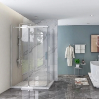 Душевой угол Veconi раздвижной прямоугольный RV071-15090PR-01-19C4 1500х900х1950,хром,прозрачное