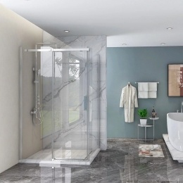 Душевой угол Veconi раздвижной прямоугольный RV071-12080PR-01-19C4 1200х800х1950,хром,прозрачное