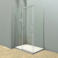 Душевой угол Veconi раздвижной прямоугольный RV071-14090PR-01-19C4 1400х900х1950,хром,прозрачное