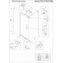 Душевой угол Veconi раздвижной прямоугольный RV074-14080-01-C4 1400х800х1950,хром,прозрачное