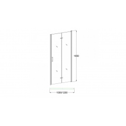 Душевая дверь Veconi складная VN42-70-01-19C1 700x1900,хром,прозрачное