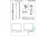 Душевая дверь Veconi складная VN42-100-01-19C1 1000x1900,хром,прозрачное