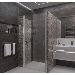 Душевая дверь Veconi распашная VN43-80-01-C5 800x1950,хром,прозрачное