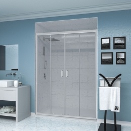 Душевая дверь Veconi раздвижная VN45-140-01-19C1 1400x1850,хром,прозрачное