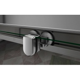 Душевая дверь Veconi раздвижная VN74B-120-01-C4 1200x1950,черный,прозрачное