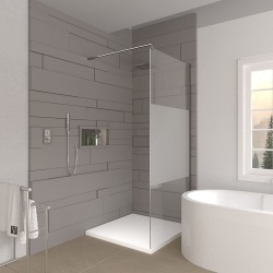 Душевая перегородка Veconi KR72-100-04-19C1 1000x1950,хром,Frost line