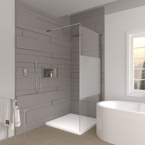 Душевая перегородка Veconi KR72-70-04-19C1 700x1950,хром,Frost line купить в интернет магазине Санрай73