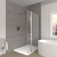 Душевая перегородка Veconi KR75-90-01-19C2 (300+900)x1850,хром,прозрачное