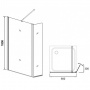 Душевая перегородка Veconi KR75-90-01-19C2 (300+900)x1850,хром,прозрачное