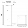 Душевая перегородка Veconi KR71-100-01-19C1 1000x1950,черный,прозрачное