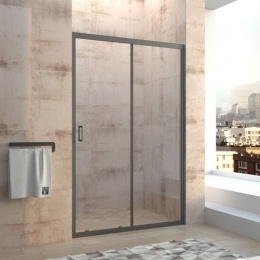 Душевая дверь Veconi раздвижная VN72-110-01-19C4 1100x1900,черный,прозрачное