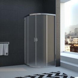 Душевой угол Veconi раздвижной полукруглый RV01-80PL-02-19C1 800x800x1850,хром,Pear