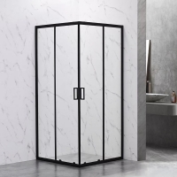 Душевой угол Veconi раздвижной прямоугольный RV14-10080-01-C5 1000x800x1950,черный,прозрачное