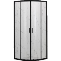 Душевой угол Veconi раздвижной квадратный RV101B-80-01-C6 800x800x1900,черный,прозрачное
