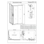 Душевой угол Veconi раздвижной прямоугольный RV14-10080-01-C5 1000x800x1950,черный,прозрачное