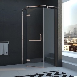 Душевой угол Veconi распашной трапеция RV37-100T-01-19C1 1000х1000х2020,бронза,прозрачное