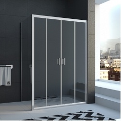 Душевой угол Veconi раздвижной квадратный RV045-120120PR-01-19C1 1200x1200x1850,хром,прозрачное