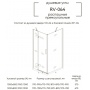 Душевой угол Veconi распашной квадратный RV064-100100PR-01-19C3 1000x1000x1950,хром,прозрачное
