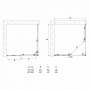 Душевой угол Veconi раздвижной квадратный RV113B-80-01-C4 800x800x1850,черный,прозрачное