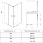 Душевой угол Veconi раздвижной квадратный RV13-90-01-C5 900x900x1950,черный,прозрачное
