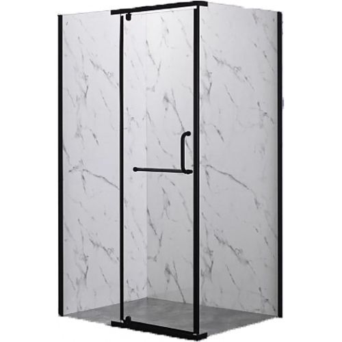 Душевой угол Veconi распашной прямоугольный RV19B-10080-01-C6 1000х800х2000,черный,прозрачное купить в интернет магазине Санрай73