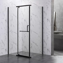 Душевой угол Veconi распашной прямоугольный RV19B-10080-01-C6 1000х800х2000,черный,прозрачное