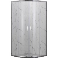 Душевой угол Veconi раздвижной полукруглый RV202-80-01-C6 880x880x1900,хром,прозрачное