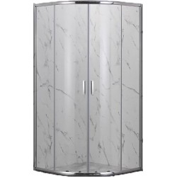 Душевой угол Veconi раздвижной полукруглый RV202-90-01-C6 900x900x1900,хром,прозрачное