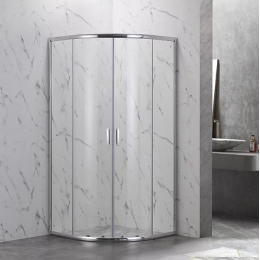 Душевой угол Veconi раздвижной полукруглый RV202-90-01-C6 900x900x1900,хром,прозрачное
