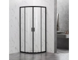 Душевой угол Veconi раздвижной полукруглый RV202B-80-01-C6 800x800x1900,черный,прозрачное
