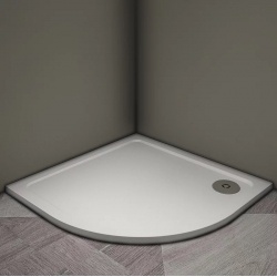 Душевой поддон Veconi полукруглый Tezeo stone 1000x1000x30 мм искусственный камень