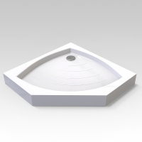 Душевой поддон Veconi трапеция Tezeo acrylic 900x900x140 мм