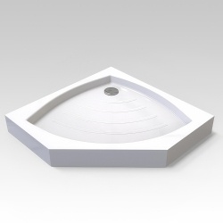 Душевой поддон Veconi трапеция Tezeo acrylic 1000x1000x140 мм