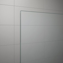 Шторка на ванну Veconi распашная правая с маятн.мех. 700x1500,черный,прозрач.принт клетка