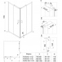 Душевой угол Veconi раздвижной квадратный RV09-90-11-C5 900x900x1950,черный,принт клетка