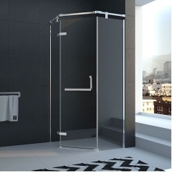 Душевой угол Veconi распашной трапеция RV38-80T-01-19C1 800х800х2020,хром,прозрачное
