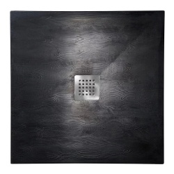 Душевой поддон Veconi квадратный Tezeo wood 900x900x30 мм черный