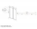 Шторка на ванну Vincea VSB-12114CL 1140х1400 хром прозрачное new