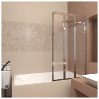 Шторка на ванну Veconi складная правая PL73R-90-01-19C4 900x1500,хром,прозрачное