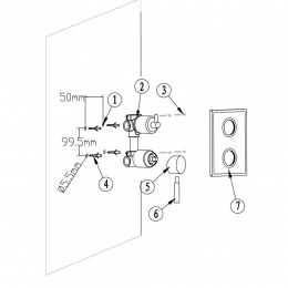 Смеситель для встраиваемого душа Gllon SV009 BR