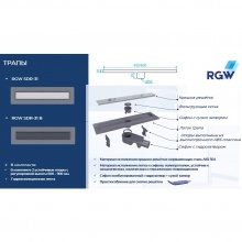 Душевой трап RGW SDR-31 400 мм хром