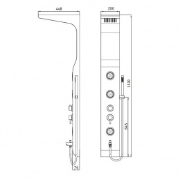 Душевая панель RGW SP-01W 1530мм белый