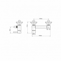 Смеситель для гигиенического душа RGW SP-201 хром