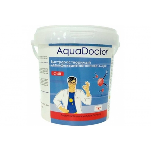 C-60 хлор-шок 1 кг AquaDoctor купить в интернет магазине Санрай73