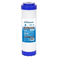 Картридж сорбционный Аквабрайт Slim Line 10, гранулированный активированный уголь, для холодной воды